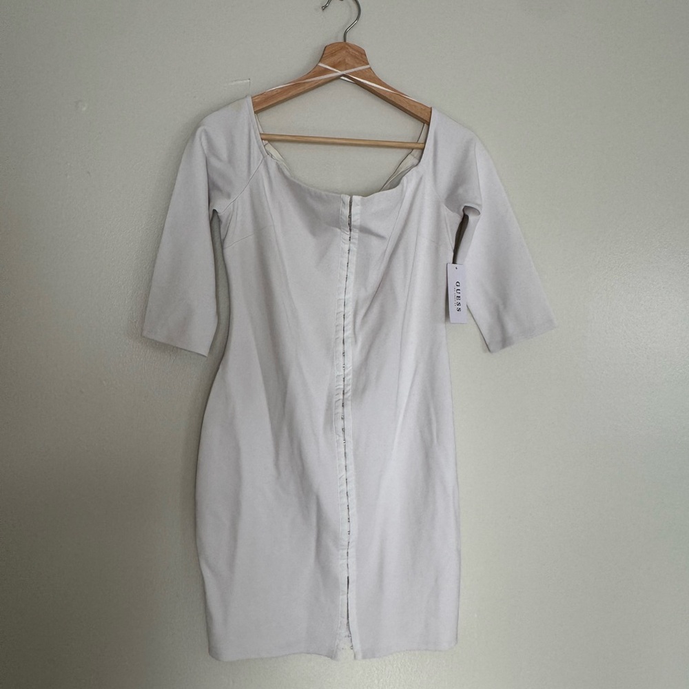 Guess White Long Sleeve Dress